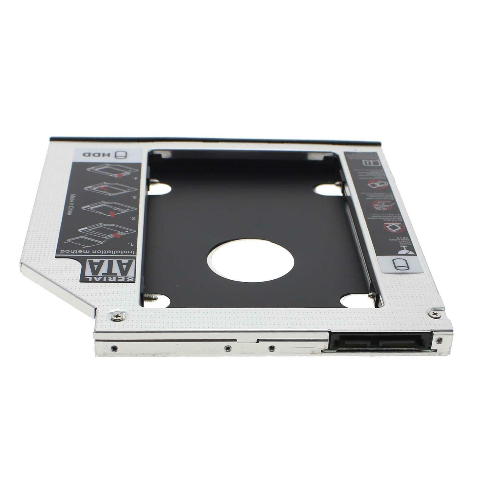 9.5mm Caddy SATA 2nd HDD SSD Hard Drive CD/DVD-ROM Optical Bay adapter