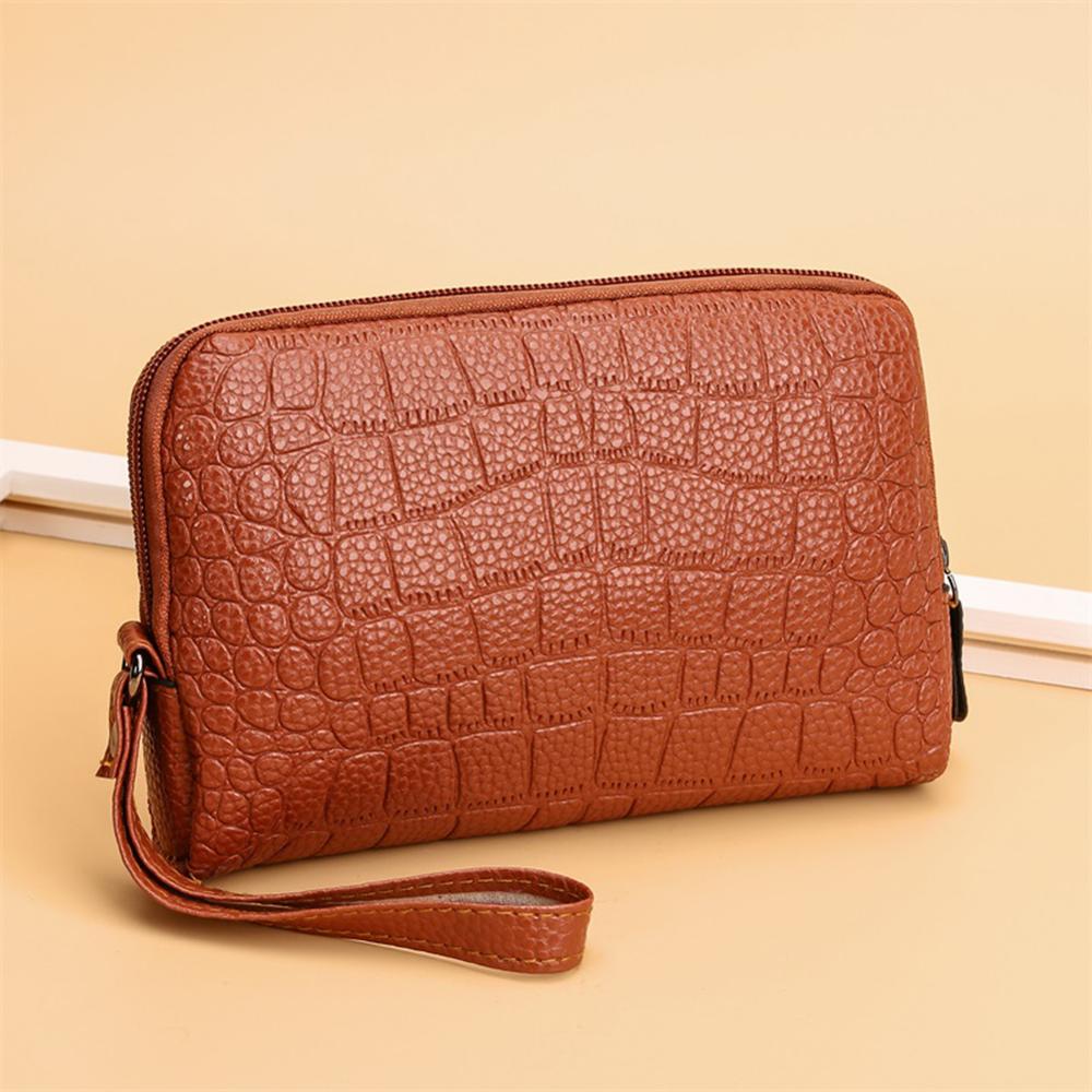 Vintage Women Mini Clutch Handbags Coin Phone Holder Pouch Ladies Zipper PU Leather Day Clutches