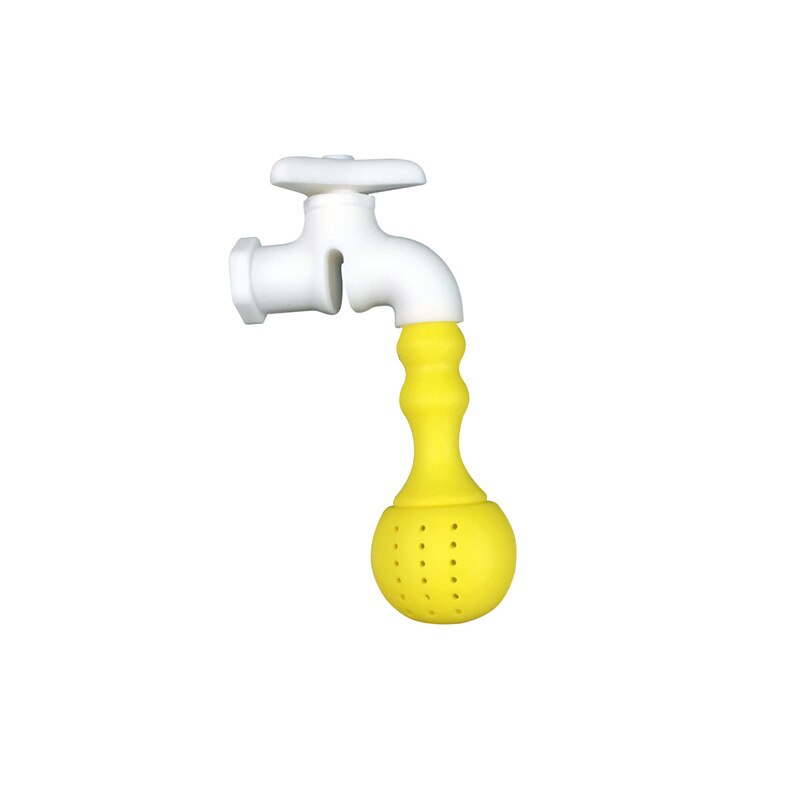 Silicone Thee Lekkende Kraan Waterkoker Thee Set Siliconen Thee Theezeefje Food-Grade Filter Thee Koffie Snoep Geneeskunde: Yellow