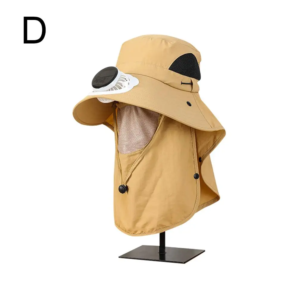 Solar Charging Fan Hat Working Outdoors Sunshade Sun Pot Picking Sun Hat Tea Garden Protection Greenhouse Removable: Yellow