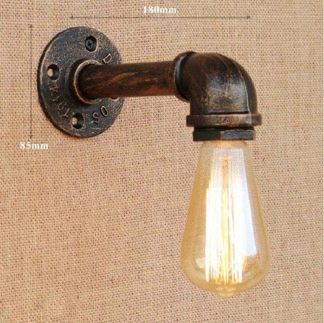 retro Industrie Zauberstab Lampe Jahrgang eisen rost Wasser rohr Lampen E27 Dachgeschoss Licht Überzogene Innen Beleuchtung Hause schlafzimmer Restaurant Deko: I
