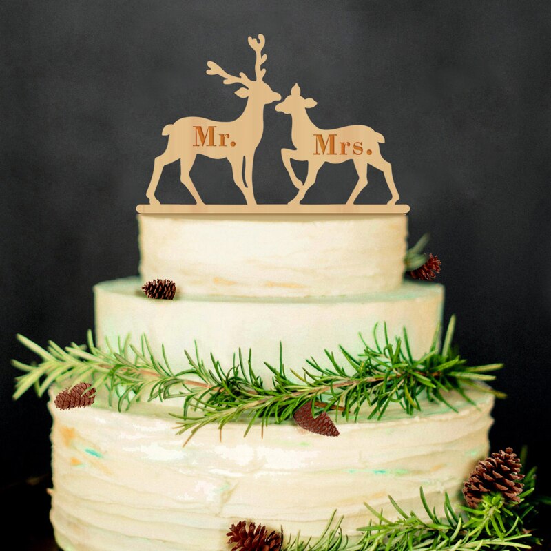 Décoration de gâteau en bois motif oiseaux, Mr et Mrs Love, arbre de décoration pour fête de mariage,