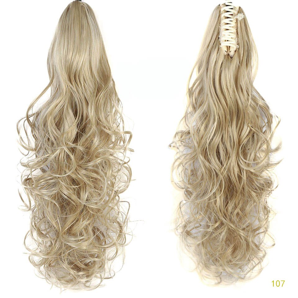 LVHAN-Pinza de pelo rizado largo de fibra de alta temperatura, horquilla sintética, coleta resistente al calor, Multicolor opcional: 107