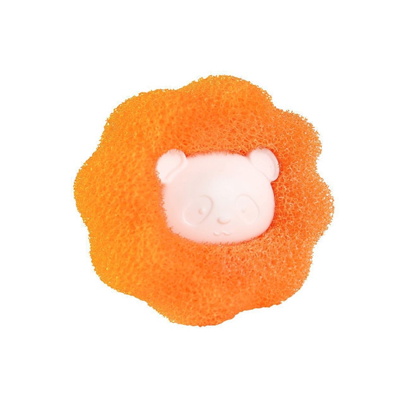 Bola de limpieza para lavadora, Bola de lavandería reutilizable, detergente Anti bobinado, productos para el hogar: Orange (1pcs)