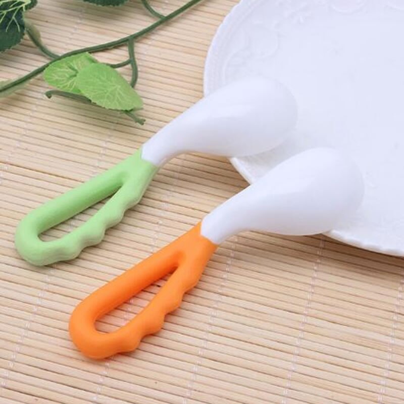 Cuillère d'alimentation solide, cuillère coudée pour enfants, cuillère à manger incurvée, vaisselle d'alimentation pour bébé, ustensiles