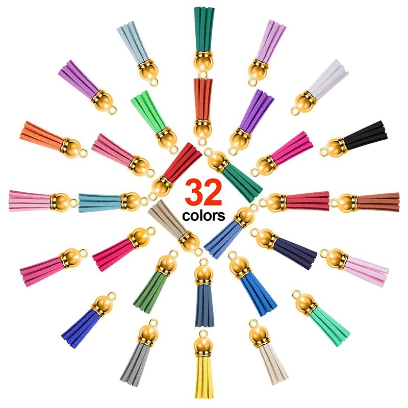 160 stuks sleutelhanger kwastjes leren kwastjes sieraden maken kwastjes hangers kwastjes bedeltjes voor sleutelhangers doe-het-zelf knutselbenodigdheden