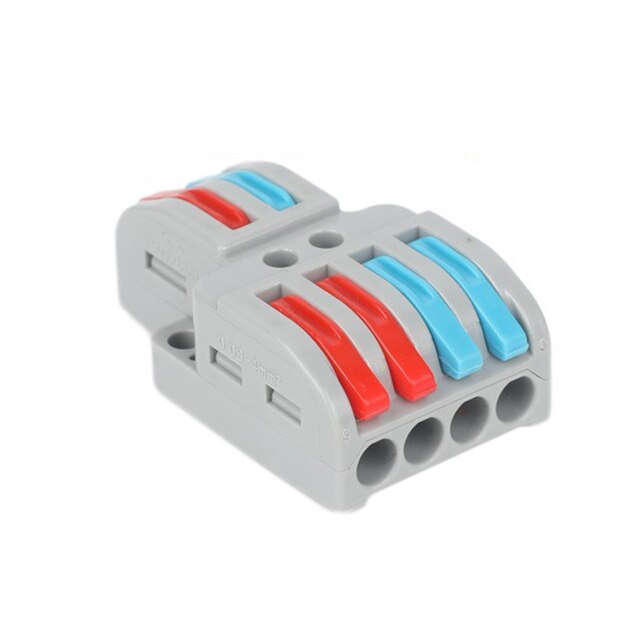 Wire Connector Quick Terminal Block Plug Adapter 2/3/4/6 Way Push-in Terminal Block Fast Cable Connector for 28-12AWG Universal: 03