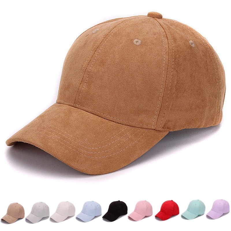 Suede baseball caps outdoor blank sport cap and hat for men and women