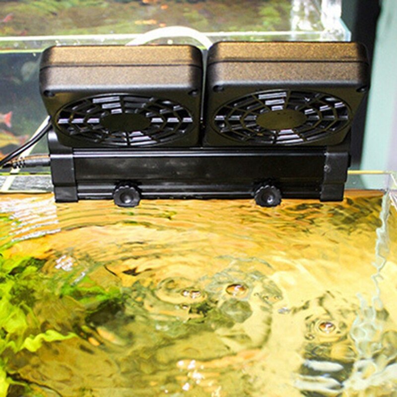 UNS Stecker Fans Aquarium Kühler Einstellbare Wind Lüfter Wasserkühler Kalten Wind Hersteller für Fisch Panzer Temperatur