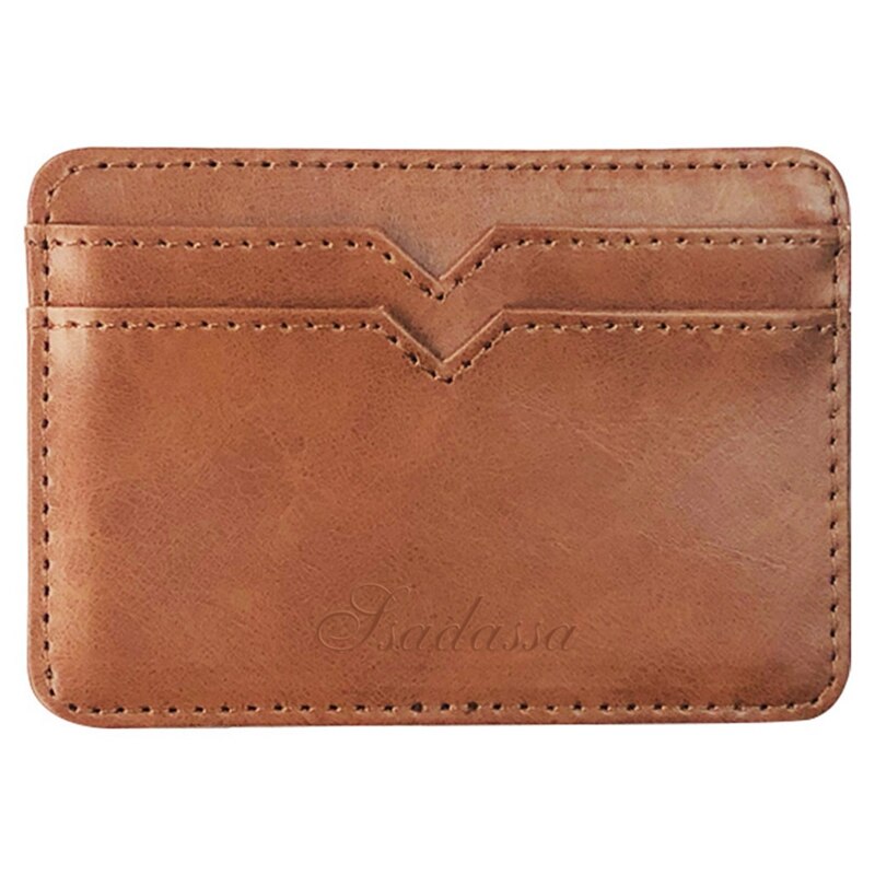 Creatieve Pu Leer Mannen Magic Wallet Visitekaartje Tas Portemonnee Mannen Tas Met Ssadassa: Brown