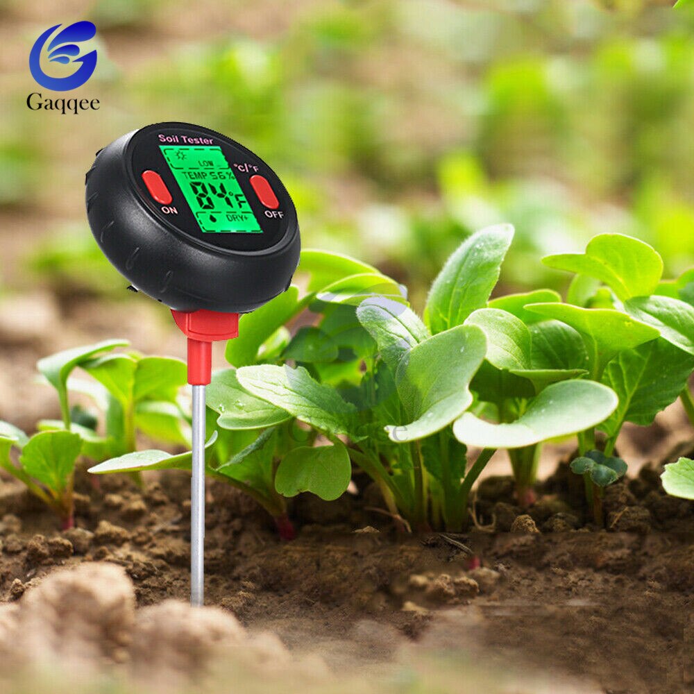 5 in 1 Digital PH Meter Soil Moisture Monitor Temperature Humidity PH Meter Moisture Light Intensity Analysis Tester for Garden