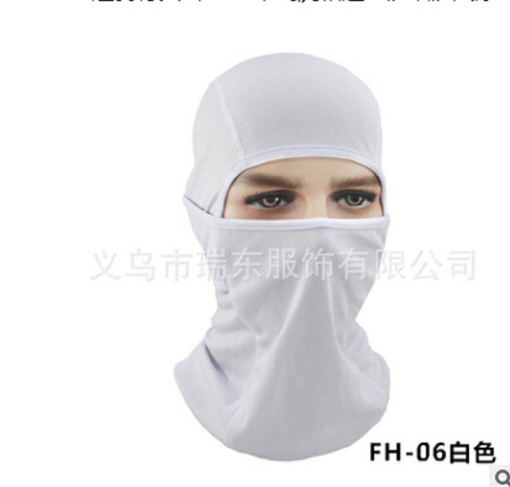 Mascarilla facial de protección del cuello para moto y esquí, para uso exterior: Blanco