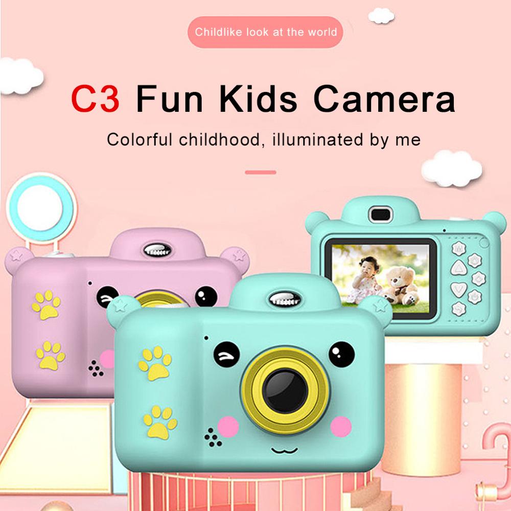 C3 Kinderen Camera 24MP Waterdichte 2.4 "Full Hd 1080P Mini Camera Video Speelgoed Kids Cartoon Leuke Camera Fotografie voor Kids