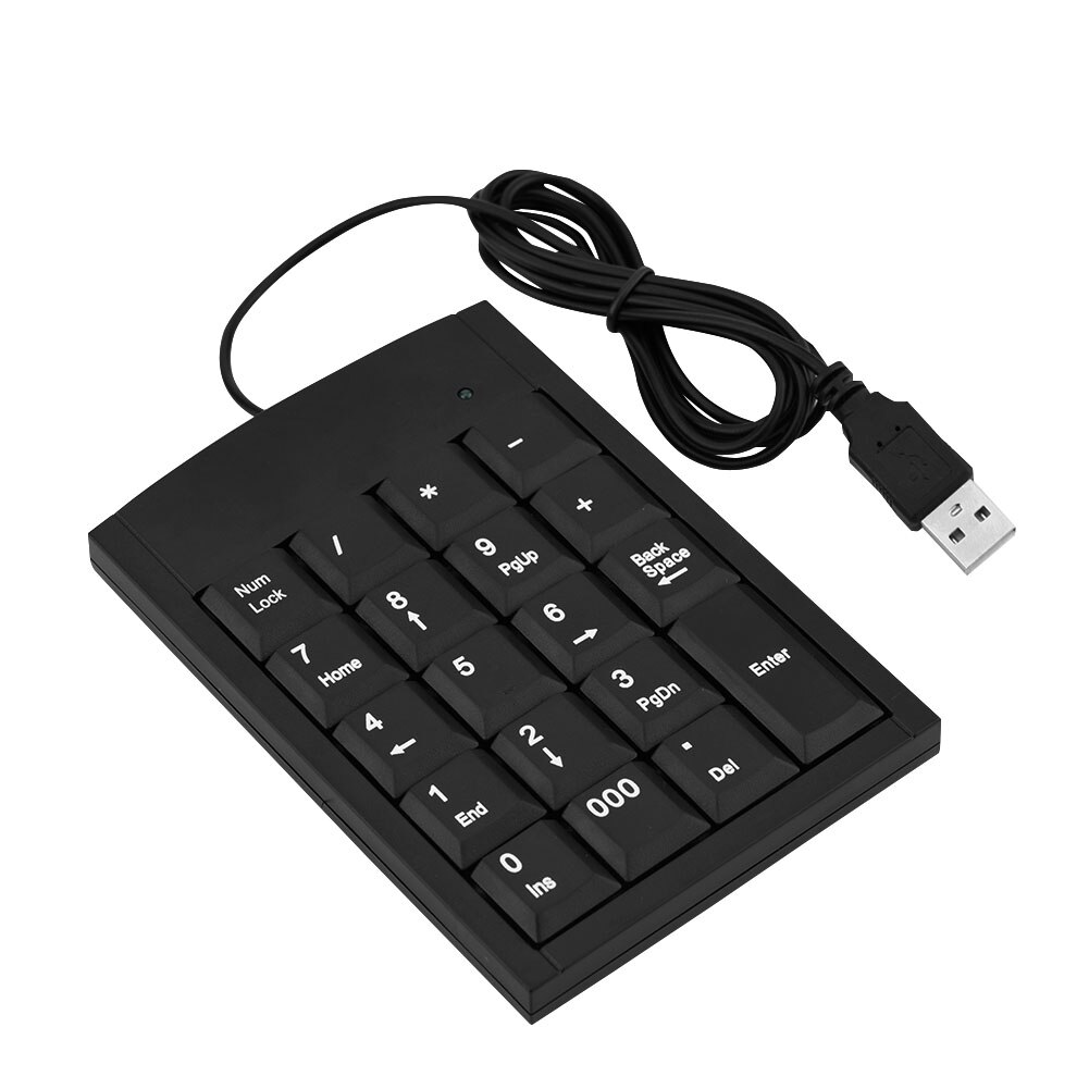 Draagbare mini usb numeriek toetsenbord numeriek toetsenbord 19 toetsen digitaal toetsenbord numeriek toetsenbord voor boekhouding kassier laptop notebook tablets