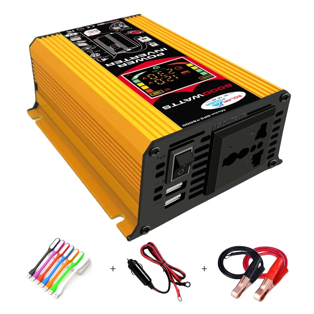 EFoison 6000 Watts Converter DC12V to AC110V/230V Car Power Inverter for Home Eletronics Outside Power Use