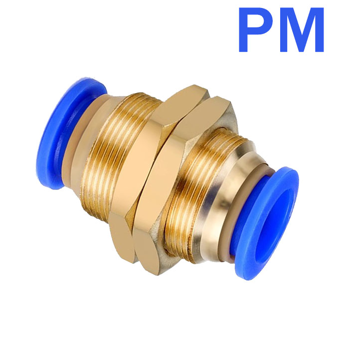 Pneumatiske fittings hurtigkobling luftslange rørforbindelser plast pu py  pe 4mm 6mm 8mm 10mm 12mm stik ind i stikkontakt: Brun / 1-1/4 "