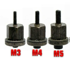 Tuercas de cabeza de remache de mano, herramienta de remachado de fácil instalación, reemplazos de cabeza de mandril de punta, M3, M4, M5, M8, M10: M3 M4 M5