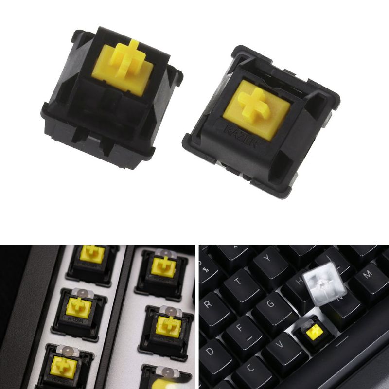 2Pcs Razer Yellow RGB Switches 3 Pin for Razer Blackwidow Chroma Gaming Mechanical Keyboard Switches Cherry MX Gateron Switches