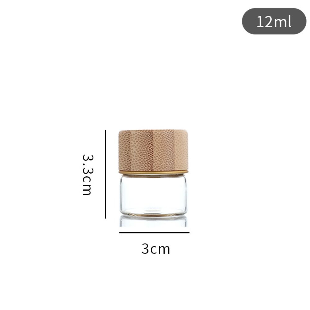 Botellas dispensadoras de vidrio, frascos de especias sellados, tanque de almacenamiento transparente, herramienta de almacenamiento, botellas de vidrio con tapas de madera: Gris claro