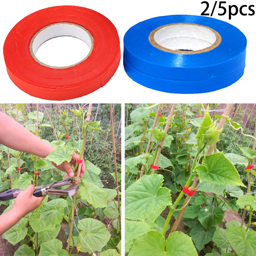 2Rolls / 5Rolls Stretch Tie Tape Voor Tuin Training En Staking Planten 25M/Roll Wind Weerstand pvc