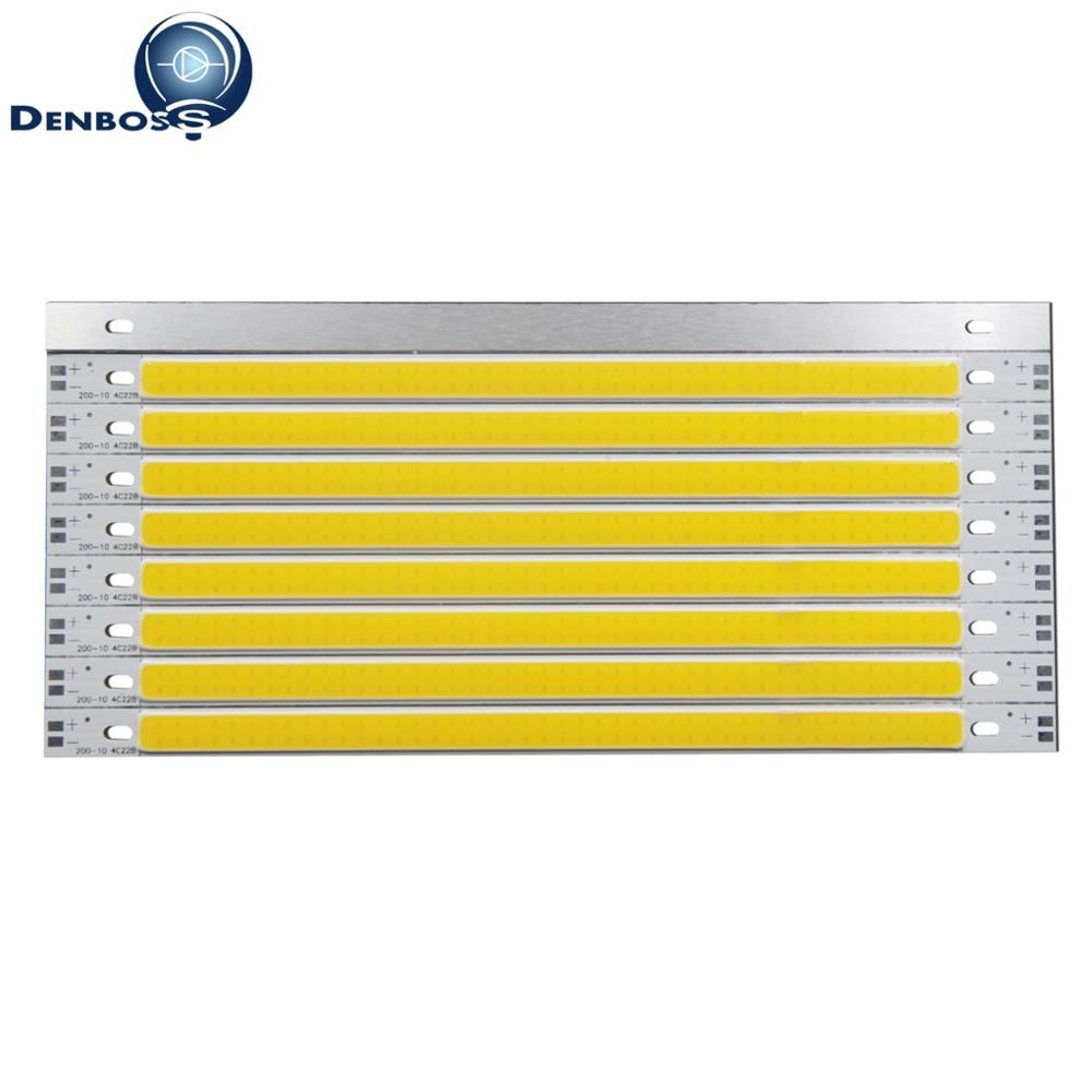 LED COB 200mm 10mm 12v cob led Strip light bulb source 10W Warm Nature White Blue Red Green Yellow FLIP Chip for auto light DIY