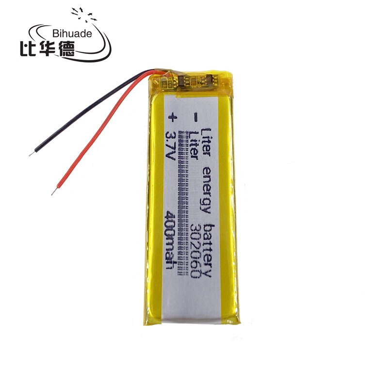 Batteria Ricaricabile LiPo 3.7V 300mAh Modello 303040 Per GPS, MP4, Cuffie, Arduino
