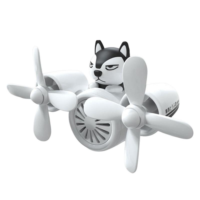 Ambientadores de aire para coche, Ventilación de salida de aire automática, adorno de aromaterapia, Animal lindo, piloto, difusor de coche, hélice giratoria, Interior automático