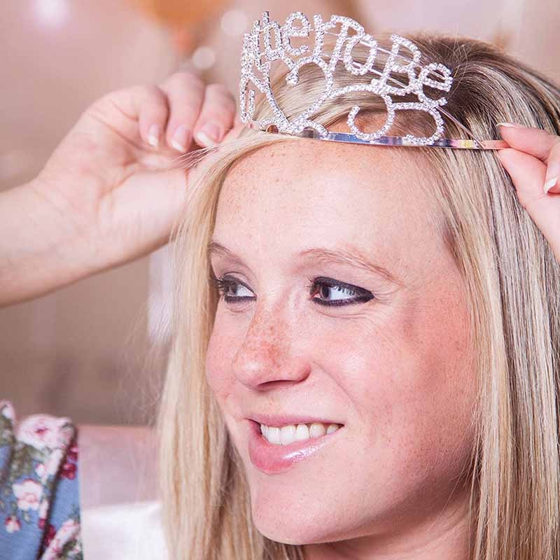 Strass mom mama Moeder Om Tiara Kroon voor Baby Shower verjaardagsfeestje geslacht onthullen zijn een jongen meisje Decoratie favor