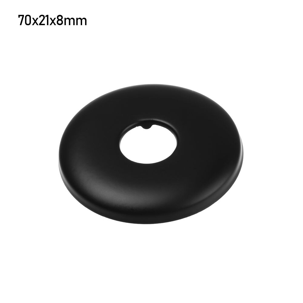 1Pcs Zwarte Douche Kraan Decoratieve Cover Verchroomd Roestvrij Stalen Waterleiding Muur Covers Badkamer Accessoires: 70x21x8mm-