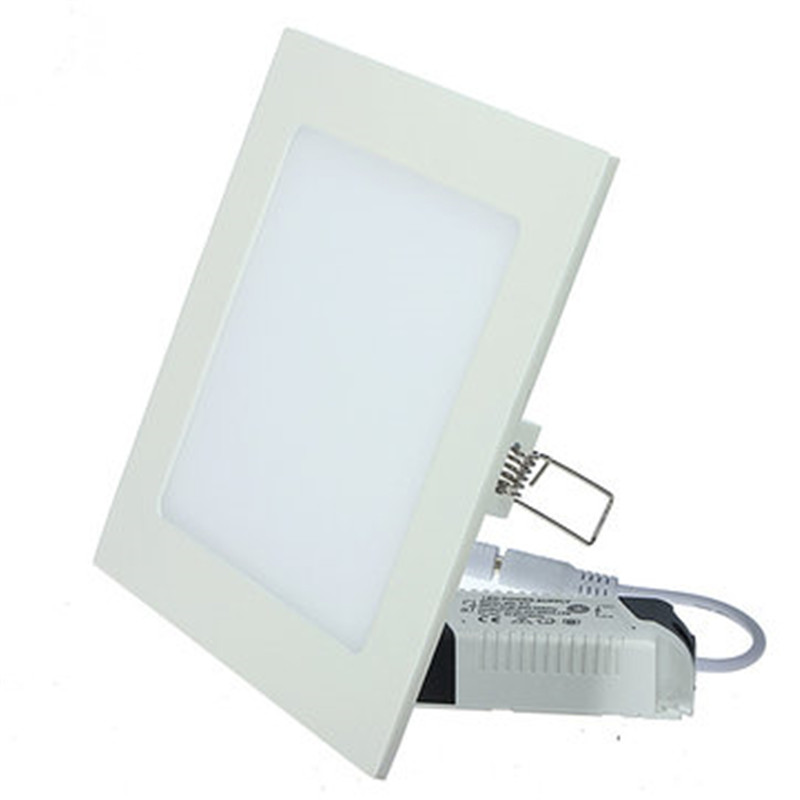 Led downlight indbygget køkken badeværelseslampe 85-265v x 25w runde/firkantede led loftspanellamper varm/naturlig/kold hvid gratis fragt