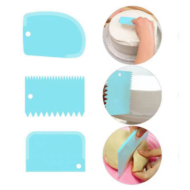 Decorating Tool Baking Dough Cutting Scraper Plastic Dough Scraper Thickened Cream Scraper
