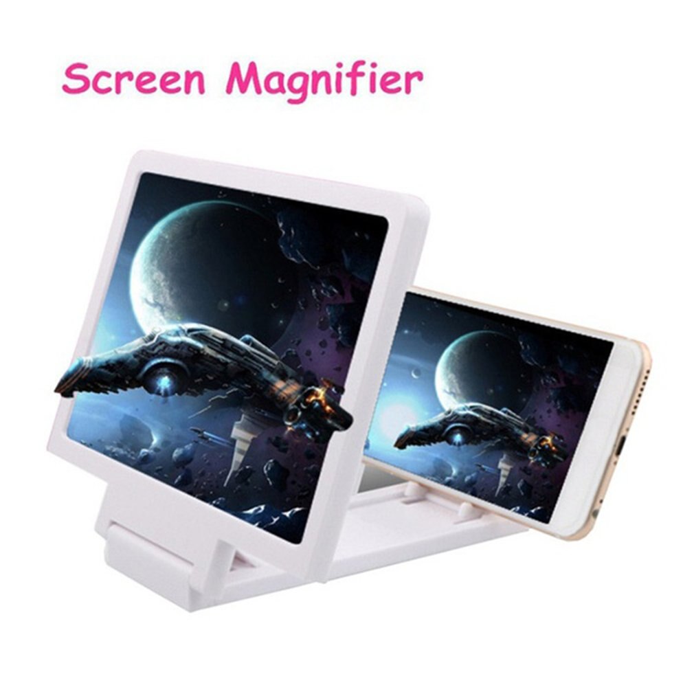 Mobiele Telefoon Screen Vergrootglas Ogen Bescherming Display 3D Video Screen Versterker Vergroot Uitbreiden Stand Houder Zonder Power