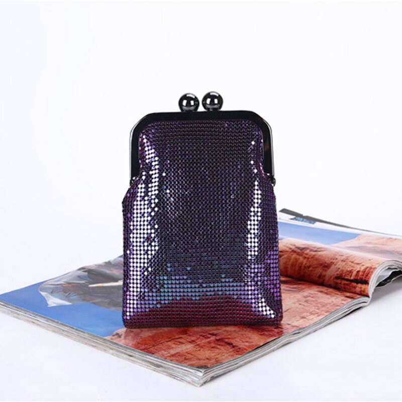 DICIHAYA Iridescence Aluminium Women Evening Bags Lady Wedding Party Shoulder Bags Phone Bag For Party Clutch Chain Bag: Colorful