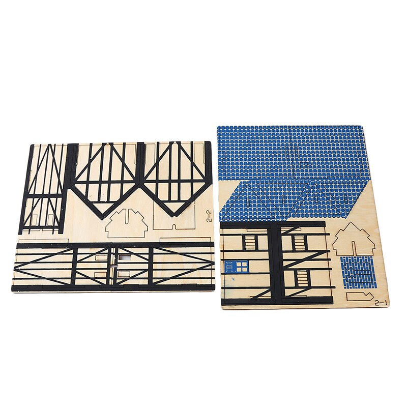 Houten Huis Model Monteren Puzzel Games Creatieve Puzzels Speelgoed Voor Kinderen 3D Houten Puzzel Leren Educatief Speelgoed