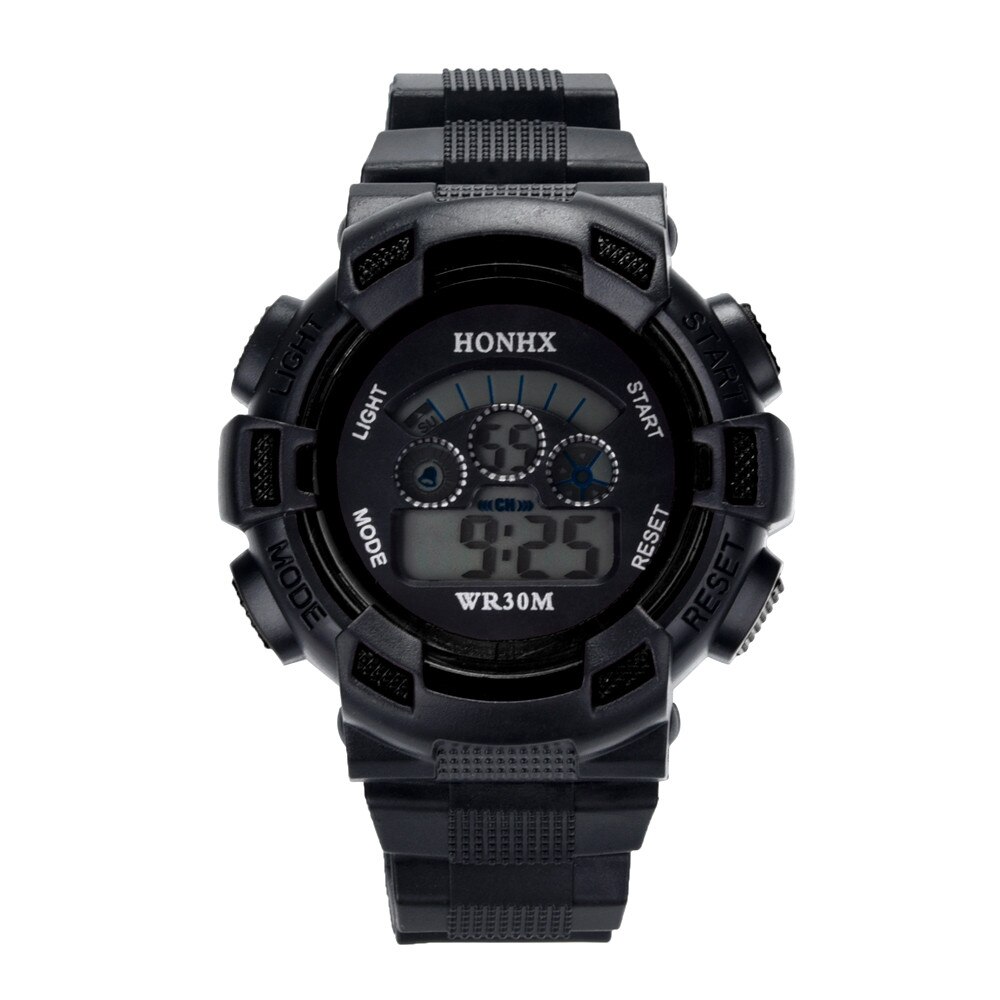 Student Waterproof Children Boys Digital LED Sports Watch Kids Alarm Date Watch Casual Electronic Simplicity Round Watch: A