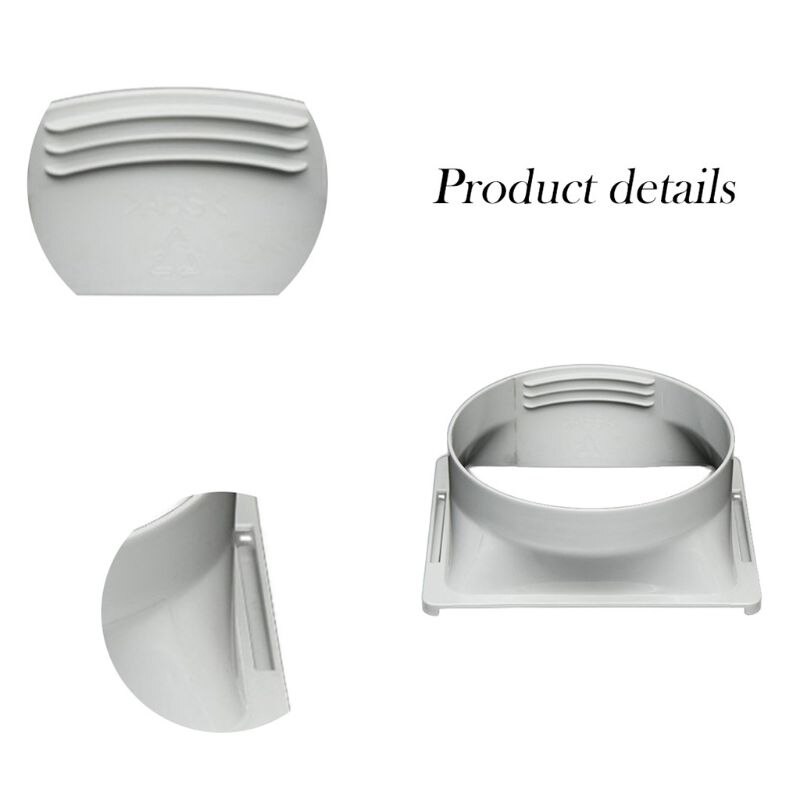 15cm Square Portable Air Conditioning Body Exhaust Duct Interface Pipe Connector Conditioner Parts Easy Install 19QE