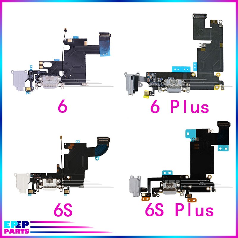 Puerto de carga para iphone 5SE 5C 6splus 6 plus cargador Flex con tarjeta Mic micrófono Flex Cable 5 6 6S