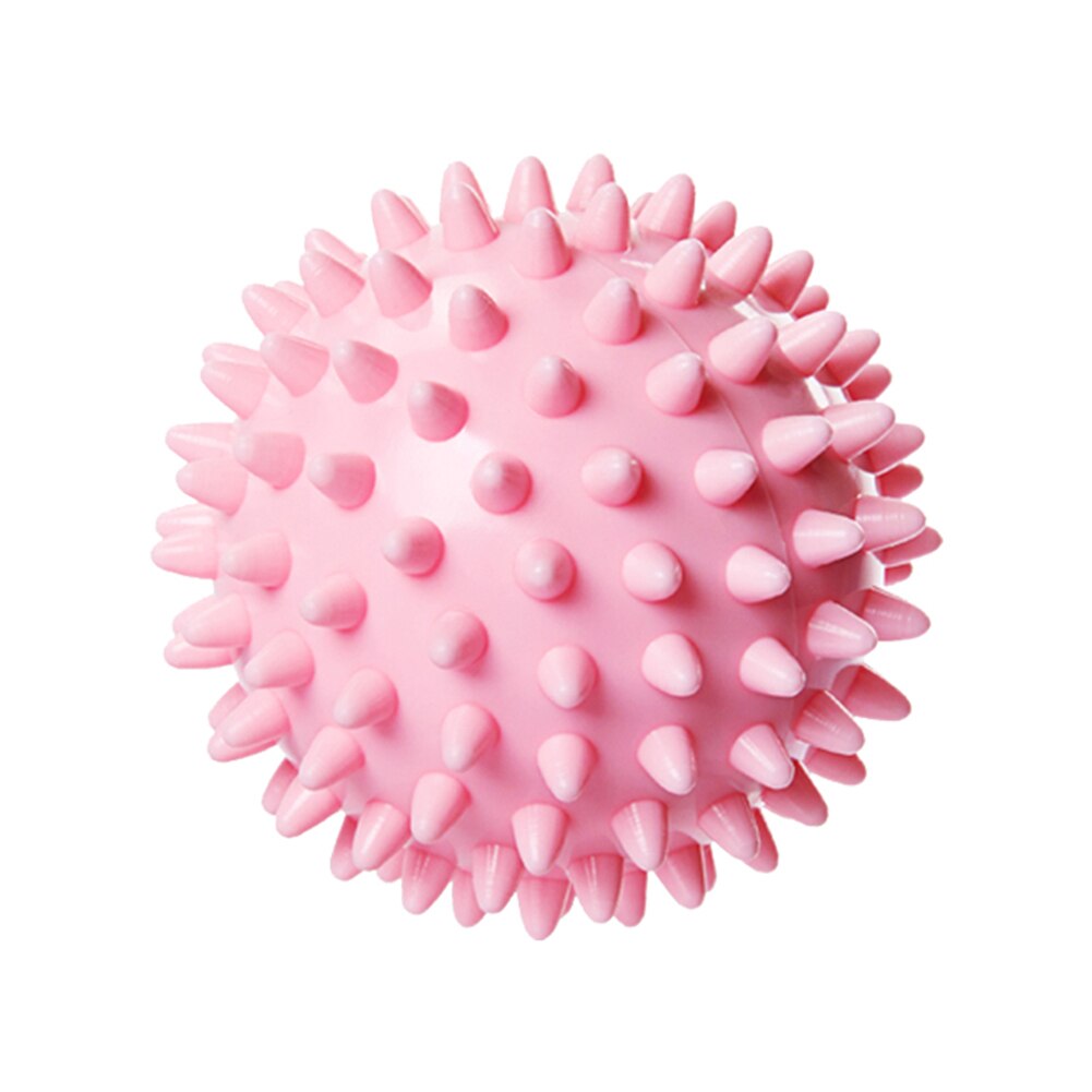 Pelota de masaje de PVC portátil para entrenamiento sensorial de erizo, pelota de agarre de fisioterapia, equipo deportivo para ejercicio físico: Rosa