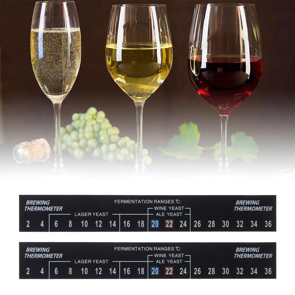 1PC Zwart PVC Wijn Geesten Brouwen Thermometer Sticker Digitale Gesneden Bier Lijmen Strip Testing Tool Home Keuken Accessoire