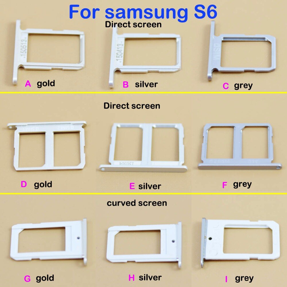 YuXi Voor Samsung Galaxy S6 G9200 G920F SIM Kaartlezer Lade Houder Slot Mobiele telefoon