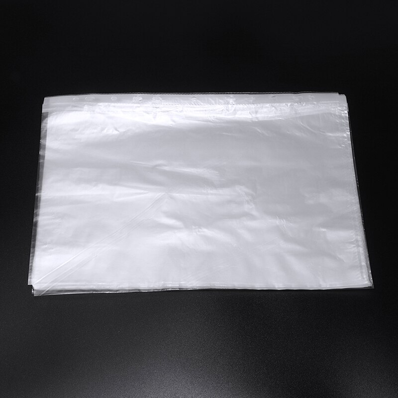 100 stk  a4 gennemsigtige plastik hullede lommer mapper arkiveringsærmer dokumentfiler mapper klart arkiveringspapir kontor skoleartikler