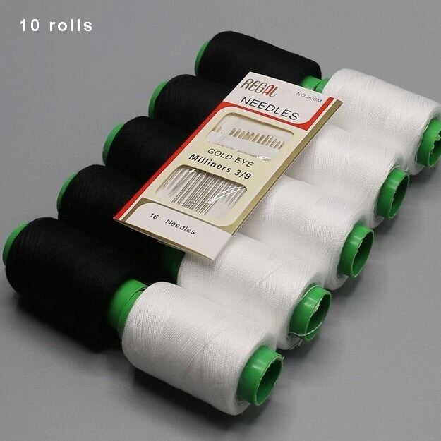 10 Pcs Sewing Thread Polyester Thread Set Strong And Durable Sewing Threads For Hand Machines: WB