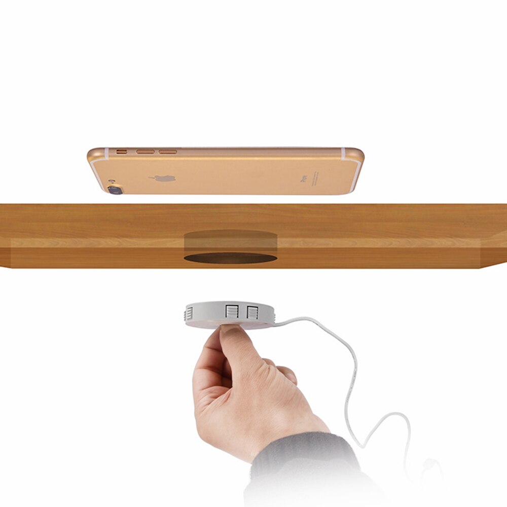 QI Invisible Wireless Charger Table Charging Pad Furniture Table Embedded For IPhone11 Xiaomi Easy with Anti-skid Teeth