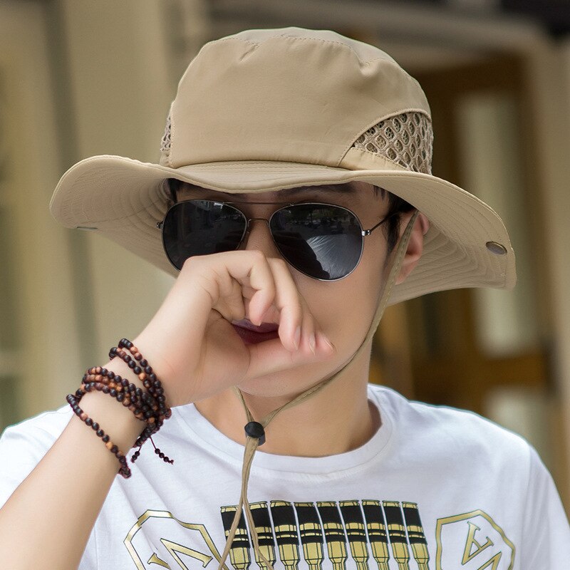 male summer shade bucket hat outdoor leisure sunscreen hats for men