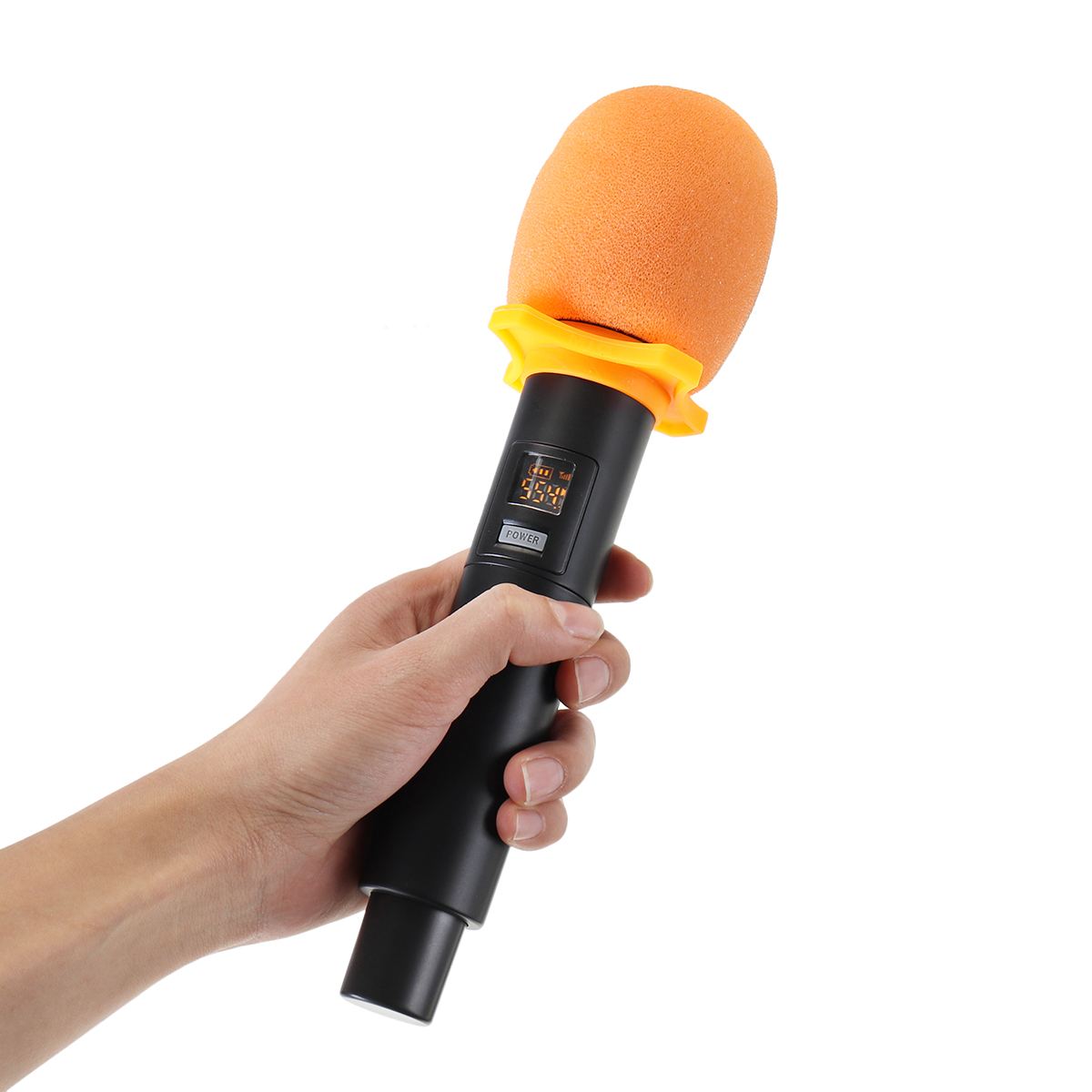 Wireless Microphone System UHF Automatic Handheld Microphone Frequency Adjustable 46M Receive