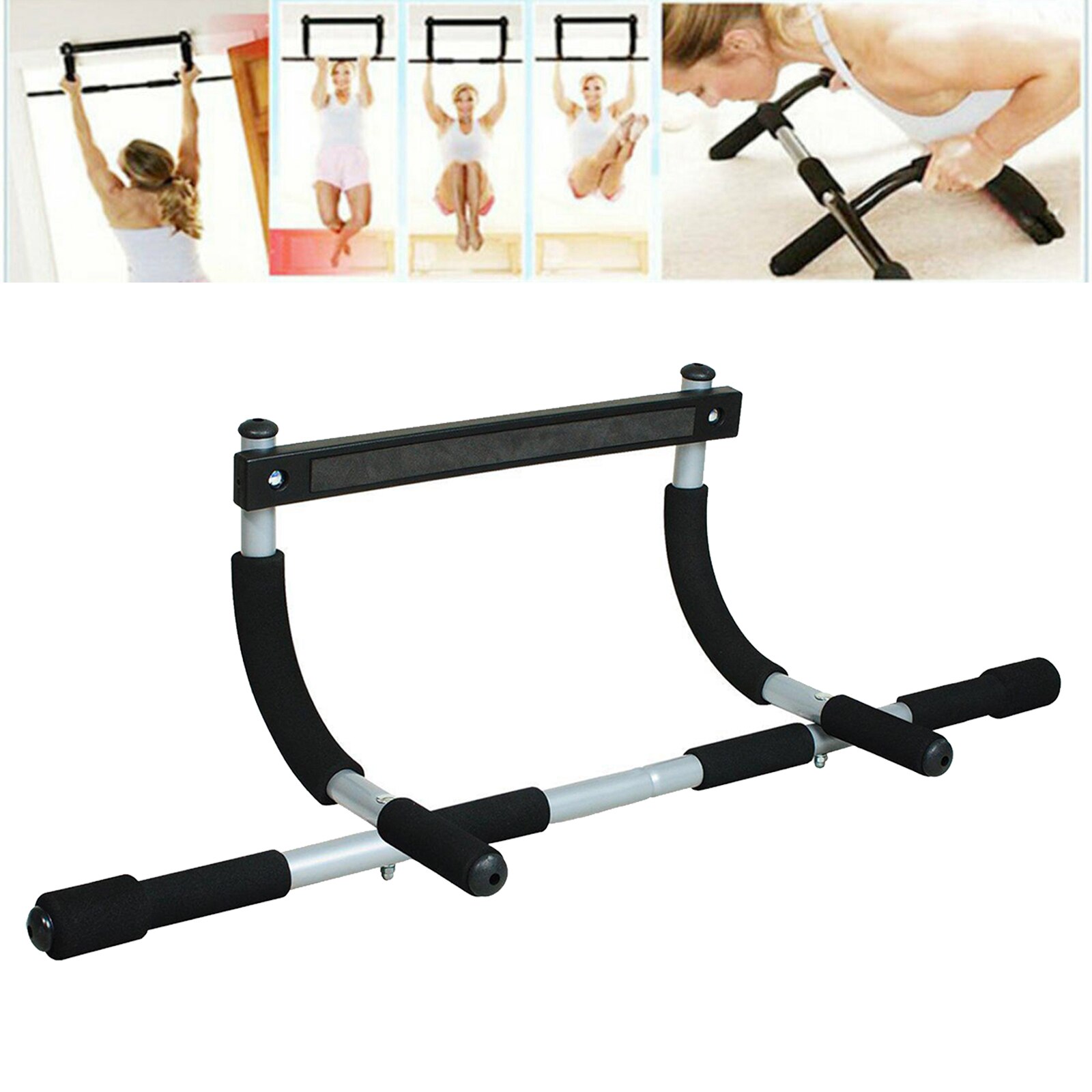 Pull Up Bar Doorway, Indoor Fitness Pullup Chin up Bar Multi-Function Door