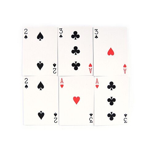 2 set magi 3 tre kort trick kort enkla klassiska magiska spelkort