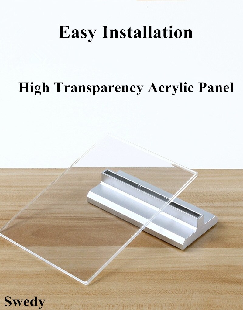 Porte-affiche en acrylique A4, 8.5x11 pouces, support de Menu de Table transparent, présentoir, cadre de support de papier de bureau