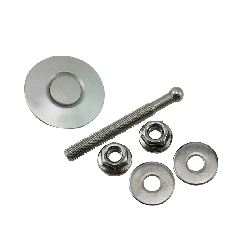 Auto Aluminium Alloy Bonnet Hood Pin Lock Kit Down Hood Locks Pins 25MM Hood Pins Lock Body Panel Fastener: 3