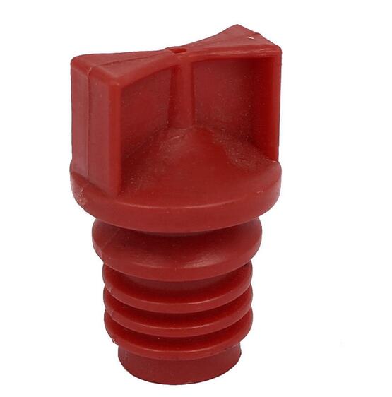 Bouchon de reniflard d'huile en plastique, filetage mâle de 18mm de diamètre, rouge pour compresseur d'air
